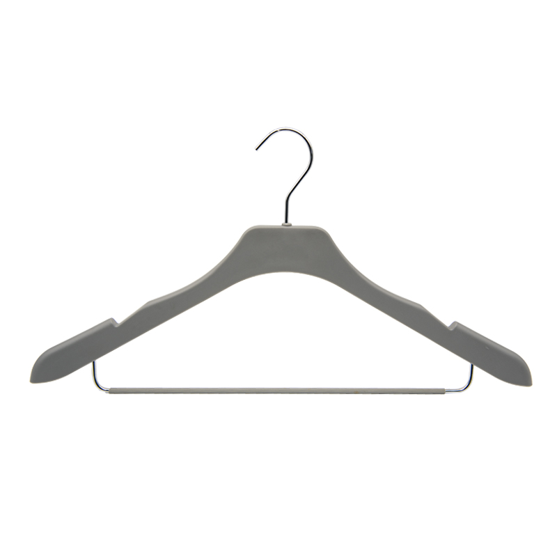 Durable Hanger Cheap Plastic Top Hanger with Clips Metal Bar Hangers for Display